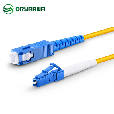LC UPC à la corde de correction optique de mode unitaire de fibre de Sc UPC 3M recto Jumper